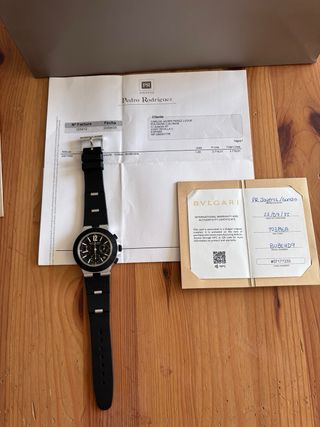 Reloj Bulgari Aluminium Negro/Plata