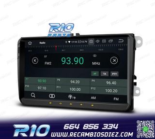 RADIO GPS ANDROID 14 PARA VOLKSWAGEN VW SEAT SKODA LCD TACTI