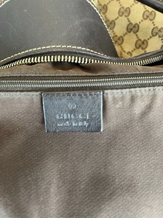 Borsa Gucci Tela Beige/Marrone