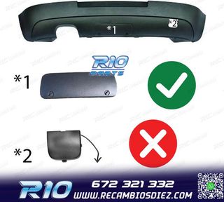 DIFUSOR VOLKSWAGEN VW GOLF 5 03-08 LOOK GTI GANCHO REMOLQUE