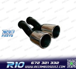 COLA ESCAPE DOBLE REDONDA ACERO INOX SEAT AUDI VOLKSWAGEN VW