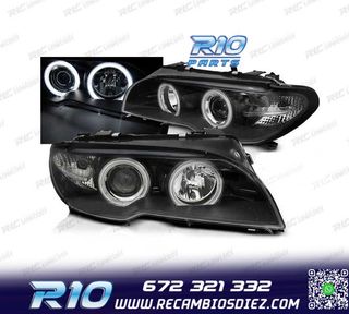 FAROS BMW E46 03-06 OJOS ANGEL CCFL FONDO NEGRO