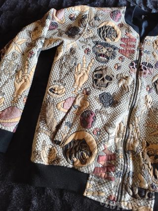 Giacca bomber fantasia tattoo