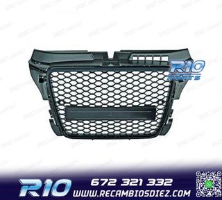 PARRILLA AUDI A3 8P 8PA 08-12 LOOK RS3 NEGRO