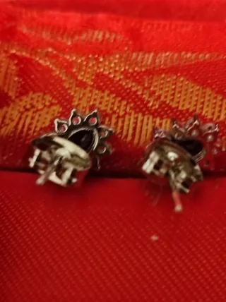 Orecchini fiore zaffiro blu