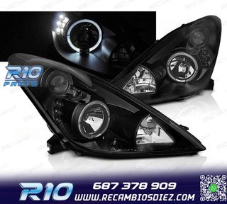 FAROS PARA TOYOTA CELICA T23 99-05 OJOS ANGEL NEGROS