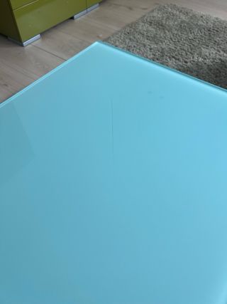 Mesa salón de centro cristal y metal. 120x60 cm.