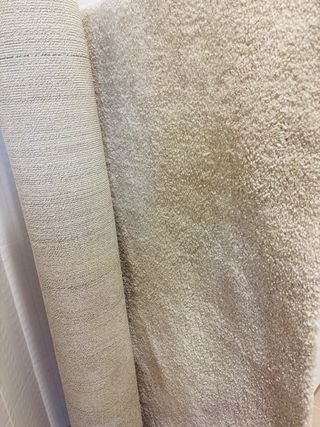 Alfombra pelo, color hueso, 240x140