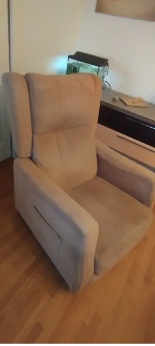 Sillón relax rosa maquillaje tela