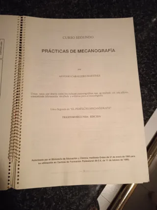 Método Caballero Mecanografía al Tacto 1 y 2