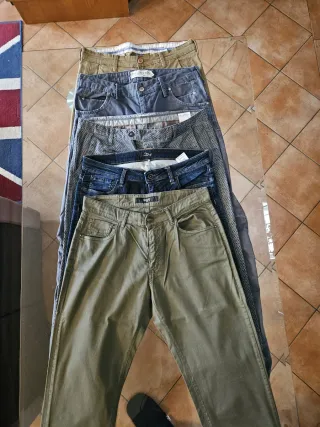 Set 5 pantaloni lunghi uomo tg IT48 firme diverse