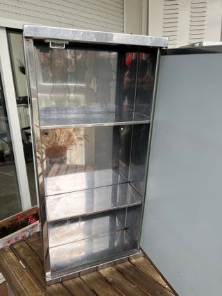 Armarios de baño acero y cristal