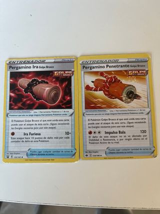 4 Cartas Pokémon Pergamino Entrenador 2021