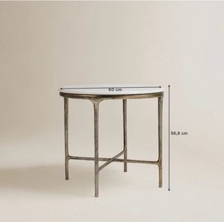 Mesa auxiliar El Corte Inglés mármol y metal