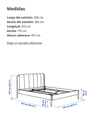 Cama IKEA TÄLLÅSEN 160x200 con colchón
