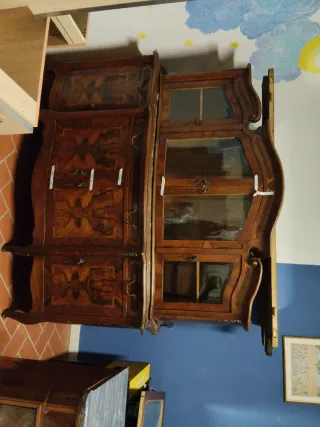 2 credenze anni 60/70 con alzatina