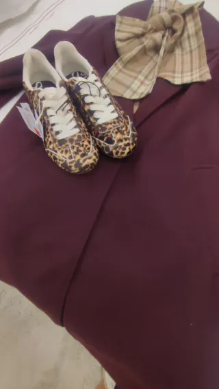 Zapatillas animal print piel