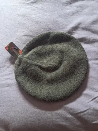 Boina de lana mujer gris