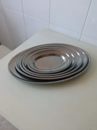 Set de 5 Bandejas Acero Inoxidable