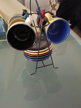 Juego 6 Tazas Café Porcelana