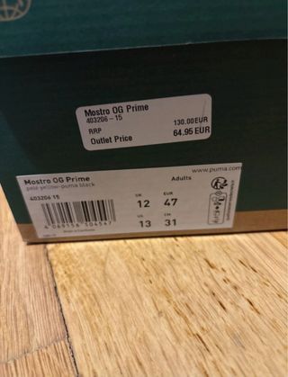 Zapatillas Puma Mostro nuevas sin estrenar talla47