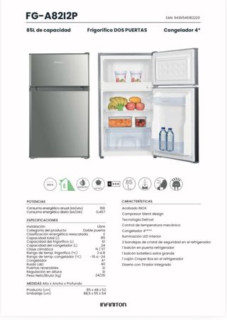 Frigorífico INFINITON 85L