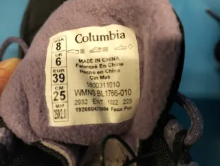 Botas Columbia Mujer Negras. Firecamp. Talla 39.