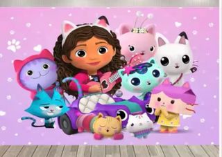 Mural de Cumpleaños Gabby's Dollhouse