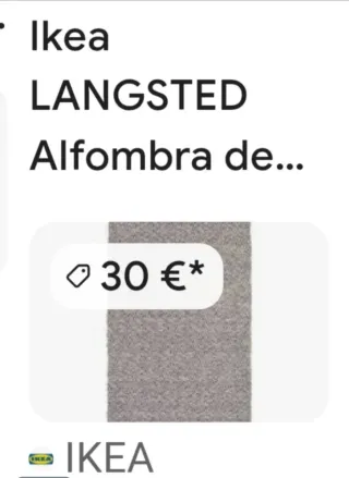 Alfombra Ikea Gris 60x90