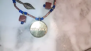 Collar Bimba y Lola azul y dorado