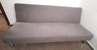 Sofá Cama Gris Tela
