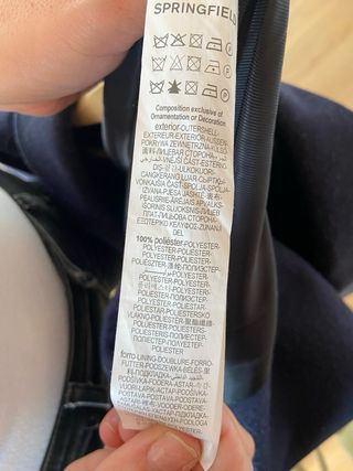 Abrigo Springfield Talla M Azul Marino