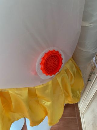 Disfraz inflable bailarina tutu rosa y amarillo