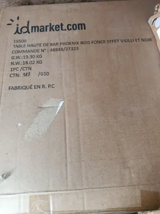 Mesa alta madera y metal