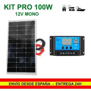 Kit Solar 100W 12V Mono + Regulador