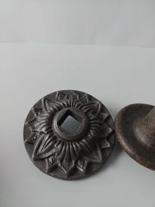 Pomo Tirador Antiguo Metal Flor