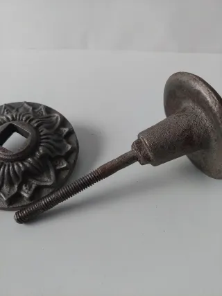 Pomo Tirador Antiguo Metal Flor
