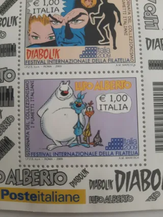 Francobolli Diabolik Lupo Alberto Coccobill