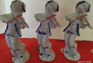 Trio suonatori violino porcellana