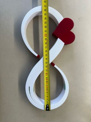 Florero Infinito Corazón Boda Mesa