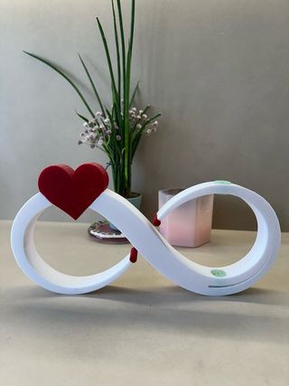 Florero Infinito Corazón Boda Mesa