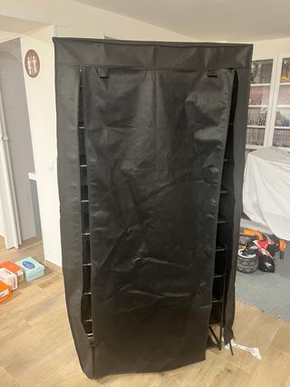 Zapatero 10 baldas tela negro