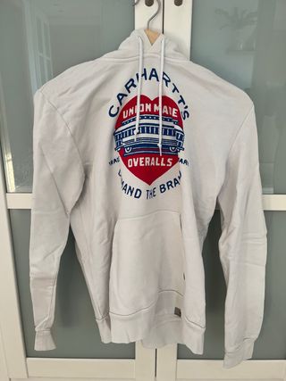 Sudadera blanca Carhartt – Talla S – Estilo urbano