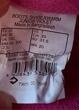 Botas de nieve niña talla 32 moradas