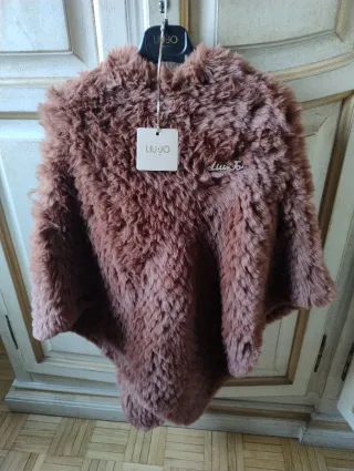 Poncho Liu Jo donna marrone taglia unica