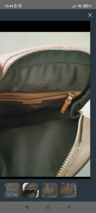 Mochila Parfois mostaza y beige