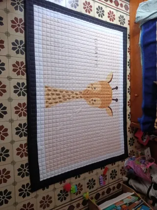 Alfombra XXL Jirafa Beige y Marrón