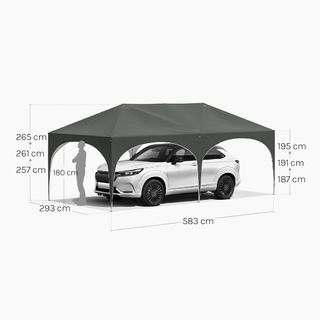 CARPAS 6X3 PLEGABLES GRIS CON LATERALES-NUEVAS