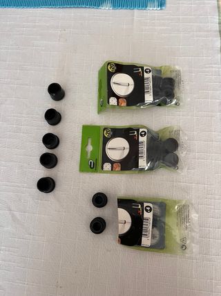 Proteções pés bancos pretos (4 unidades)