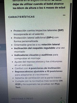 Silla de coche BeSafe giratoria.